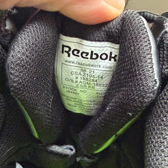 Reebok Black Lace-Up High-Tops. Protective, steel toe. NWOT JUST LISTED - Picture 6 of 8